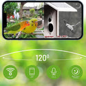 Vogelhäuschen mit Kamera und KI-Vogelerkennung für den Garten – Mit integrierter Solarzelle