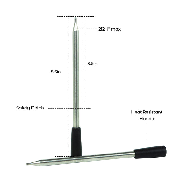 Cooking and frying thermometer - WIFI with frying APP - Repeater ensures long distance to the mobile - Oven, grill or pan.