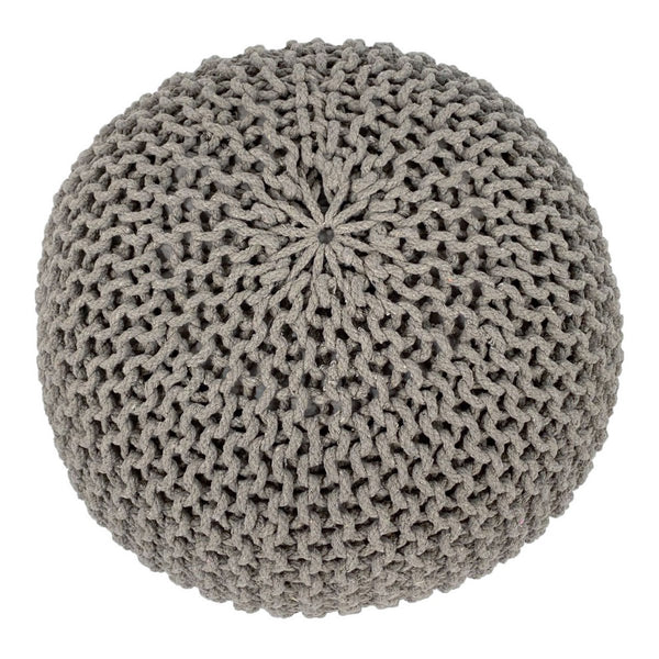 Pouf set of 3 - Diameter 55 cm knitted stool/floor cushion - Coarse knit look