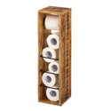 Toilettenpapierhalter Holz 17x17cm - Toilettenpapierhalter aus quadratischem Mangoholz