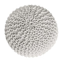 Pouf 3er-Set - Durchmesser 55 cm, gestrickter Hocker/Bodenkissen - Grobstrick-Optik