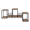 Wooden bottle shelf/wine rack - Home bar Rio Grande - Made of mango wood with metal frame