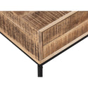 Nachttisch Nachttisch aus Holz – Nachtkonsole der Marke Maya – Beistelltisch mit Metallgestell
