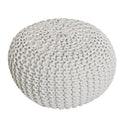 Pouf 3er-Set - Durchmesser 55 cm, gestrickter Hocker/Bodenkissen - Grobstrick-Optik