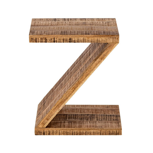 Beistelltisch aus Holz in Z-Form – Zoro-Couchtisch – Blumentisch – Mangoholz