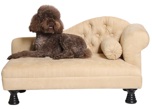 Hundesofa mit 1 Armlehne - beige - Hundekorb