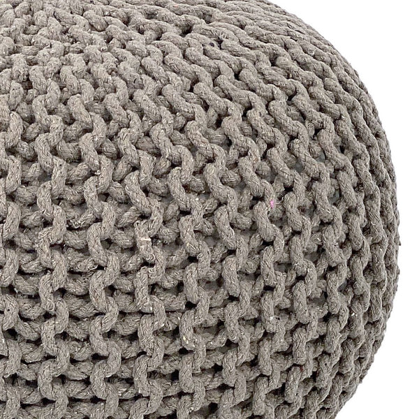 Pouf 3er-Set - Durchmesser 55 cm, gestrickter Hocker/Bodenkissen - Grobstrick-Optik