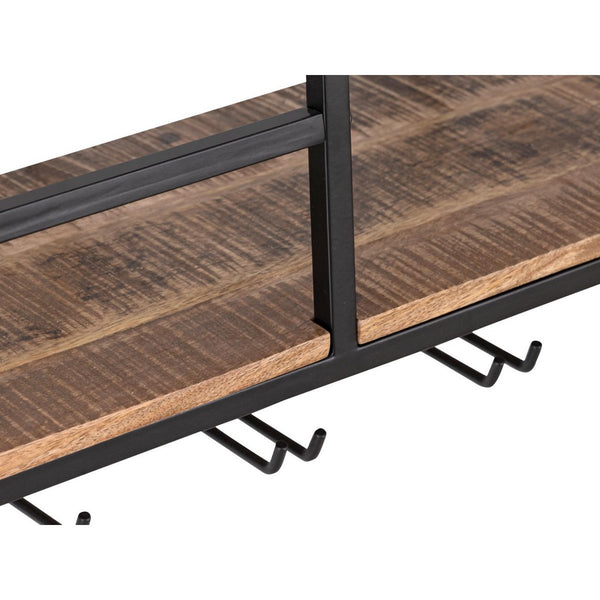 Wooden bottle shelf/wine rack - Home bar Rio Grande - Made of mango wood with metal frame