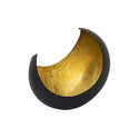 Kerzenhalter - Kerzenhalter in Mond-/Sichelform, innen schwarz matt vergoldet
