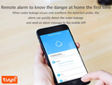 Alarm für Wasseraustritt - Überschwemmungs- und Wasserstandsalarm - Akustischer und Lichtalarm - WIFI mit Alarm für Ihr Mobiltelefon