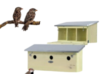 Nistkasten / Vogelkasten für Spatzen - Modell Das Reihenhaus