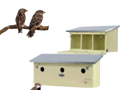 Nistkasten / Vogelkasten für Spatzen - Modell Das Reihenhaus