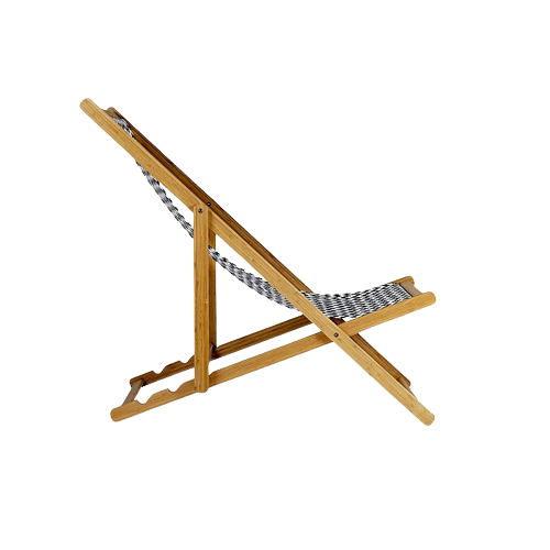 Outdoor-Stuhl - Strandstuhl aus Bambus und Segeltuch - Modell Soho