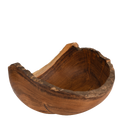 Bowl in Teak wood - approx. 30 cm in diameter and 10 cm high - Salad bowl, fruit bowl, decoration bowl, etc.