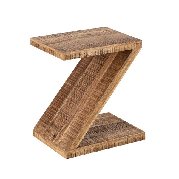 Beistelltisch aus Holz in Z-Form – Zoro-Couchtisch – Blumentisch – Mangoholz