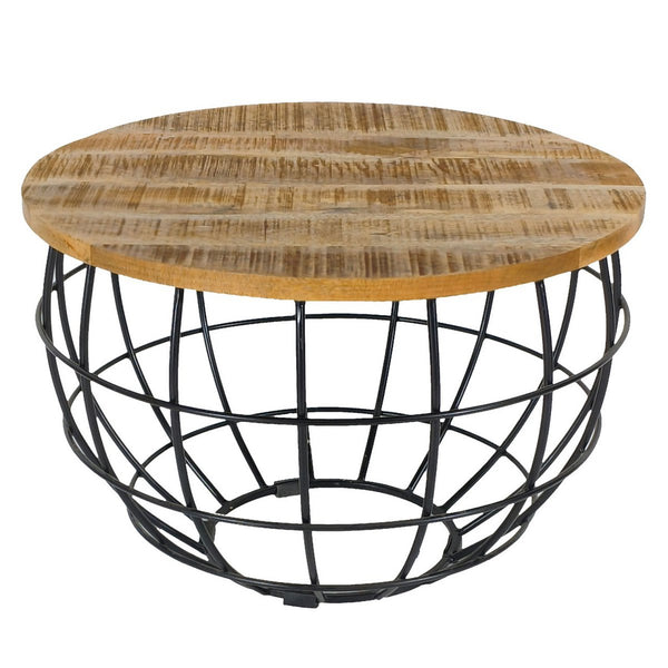 Side table sustainable coffee table coffee table round Lexington ø 55 cm solid metal frame